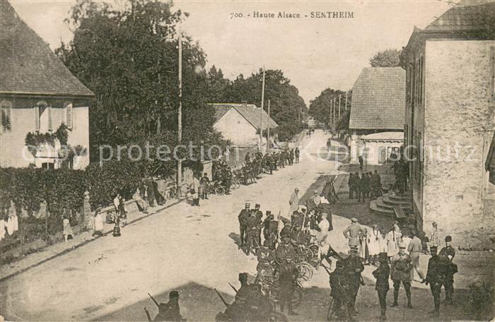 Sentheim Strassenpartie Soldaten