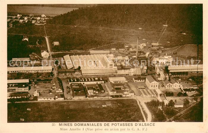 Elsass Alsace Mines Domaniales de Potasses Vue aerienne