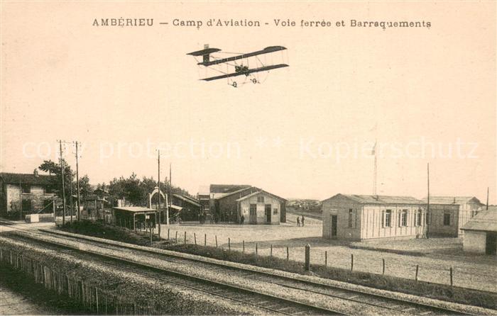 Amberieu-en-Bugey Camp d’Aviation Voie ferree et Baraquements