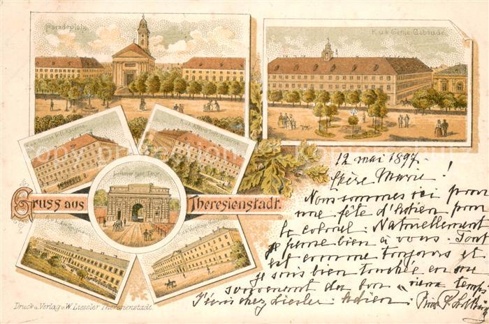 Theresienstadt Paradeplatz Grosse Inf-Kaserne Art Zeughaus Leitmeritzer Thor Ver