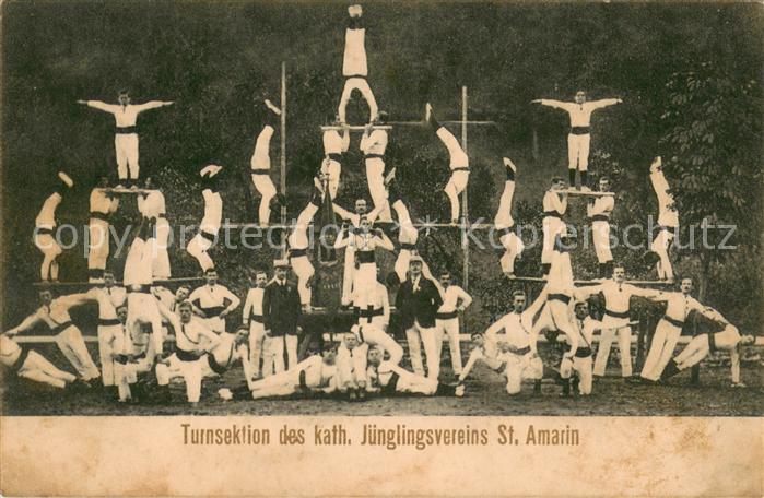 St-Amarin Haut Rhin Alsace Turnsektion des kath Juenglingsvereins