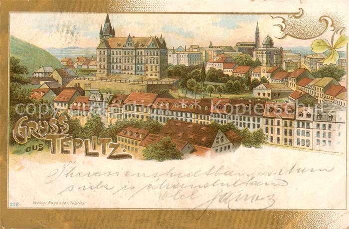 Teplitz-Schoenau Teplice Stadtansicht