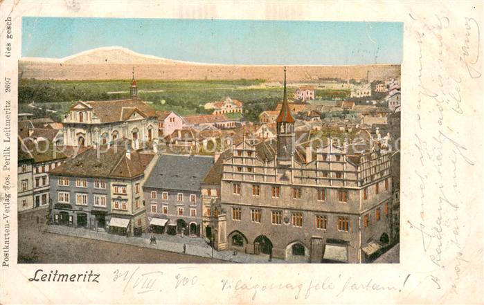 Leitmeritz Litomerice Nordboehmen Stadtansicht