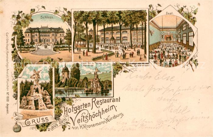 Veitshoechheim Schloss Saal Orpheus Grosser See Restaurant