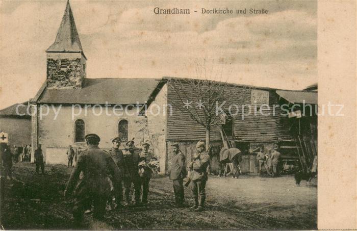 Grandham Dorfkirche und Strasse