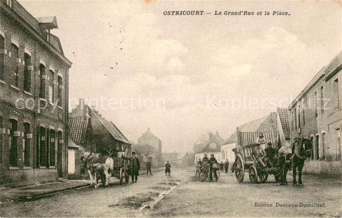 Ostricourt La Grand Rue et la Place