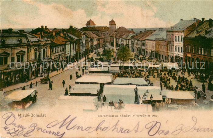 Mlada Boleslav Jungbunzlau Staromestske namestiv vyrocnim trhu
