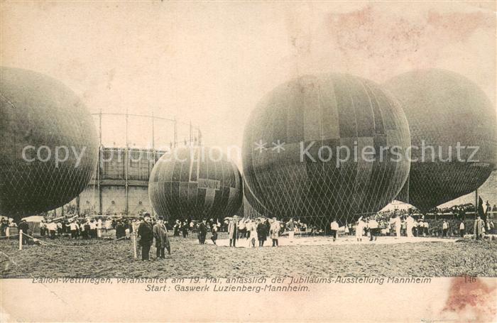 MANNHEIM BW Ballon Wettfliegen anlaesslich der Jubilaeums Gartenbau Ausstellung