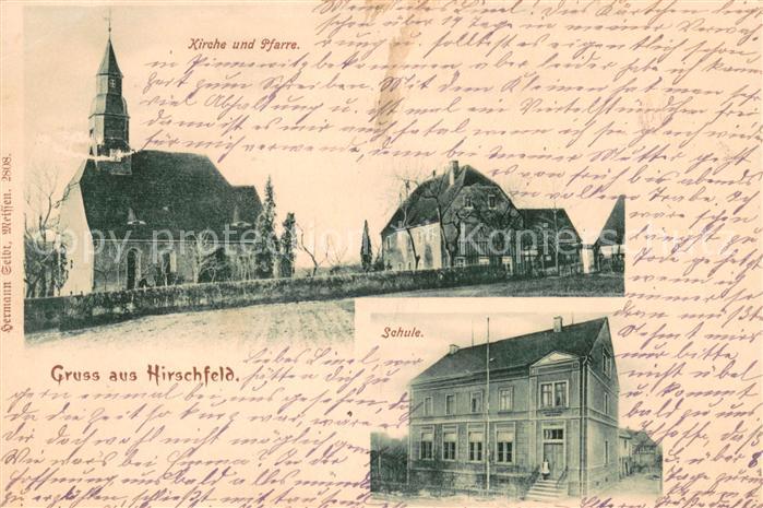 Hirschfeld Reinsberg Kirche und Pfarrei