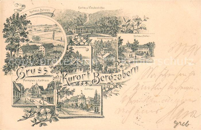 Bergzabern Bad Kurhaus Behret Kurhaus Westenhoefen Kurhaus Holler Louisenruhe Ma