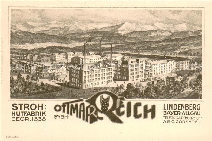 Lindenberg Allgaeu Stroh Hutfabrik Otmar Reich