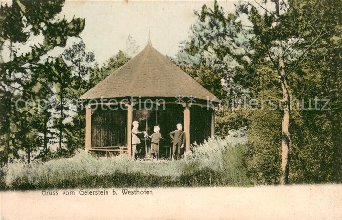 Westhofen Elsass Blick vom Geierstein mit Pavillon