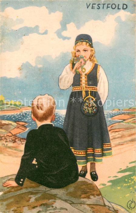 Vestfold Region Norwegen Norge Trachtenkinder