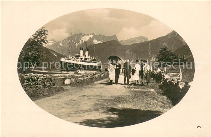 Oie Norge Panorama mit Ozeandampfer