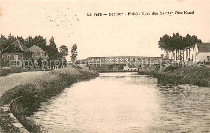 La Fere Aisne Bruecke ueber den Sambre Oise Kanal
