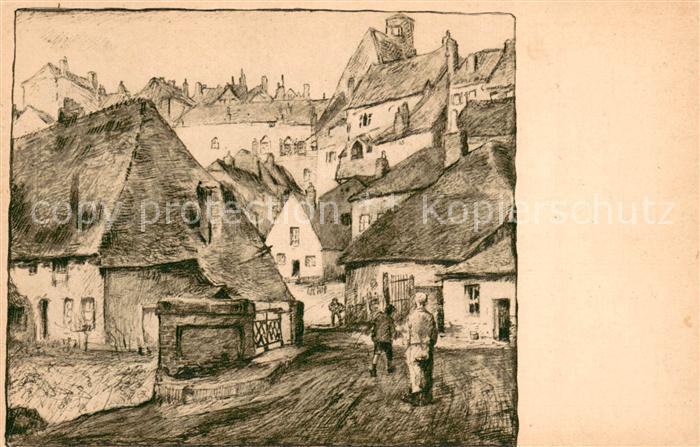Vervins Altstadt Zeichnung