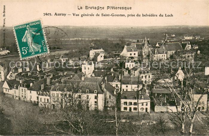 Auray 56 Vue generale de Saint Goustan prise du belvedere du Loch