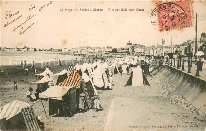 Les Sables-d Olonne La Plage Vue generale cote Ouest