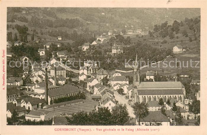 Cornimont Vosges Vue generale et le Faing