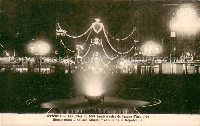 Orleans Loiret Les Fetes du 500e Anniversaire de Jeanne d’Arc 1929 Illuminations