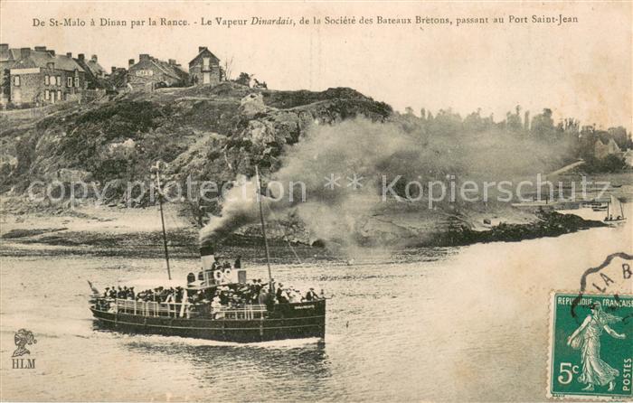 Saint-Malo 35 Le Vapuer Dinardais de la Societe des Bateaux Bretons passant au P