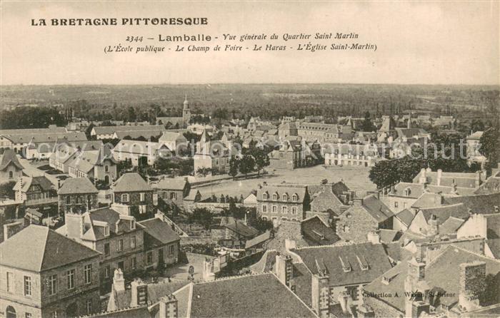 Lamballe Vue generale du Quartier Saint Martin