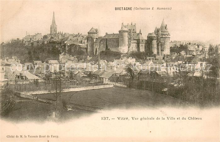 Vitre d Ille-et-Vilaine Vue generale de la Ville et du Chateau