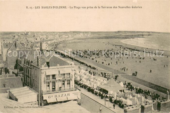Les Sables-d Olonne La Plage vue prise de la Terrasse des Nouvelles Galeries