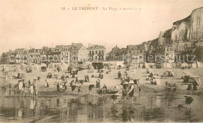 Le Treport 76 La Plage a maree basse