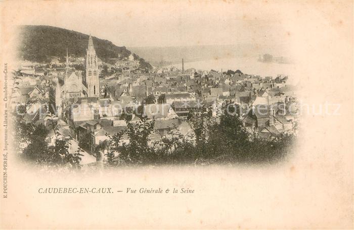 Caudebec-en-Caux Vue generale et la Seine