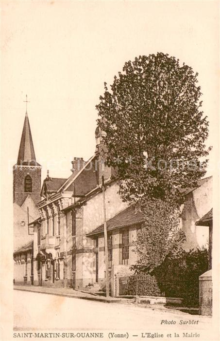 Saint-Martin-sur-Ouanne Eglise et la Mairie