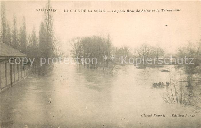 Saint-Aubin-le-Cauf La Crue de la Seine Le petit Bras de Seine et la Teinturevie