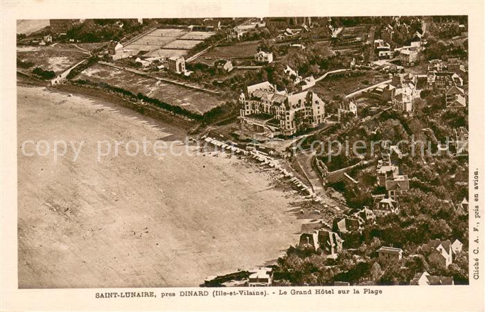 Saint-Lunaire Le Grand Hotel sur la Plage Vue aerienne