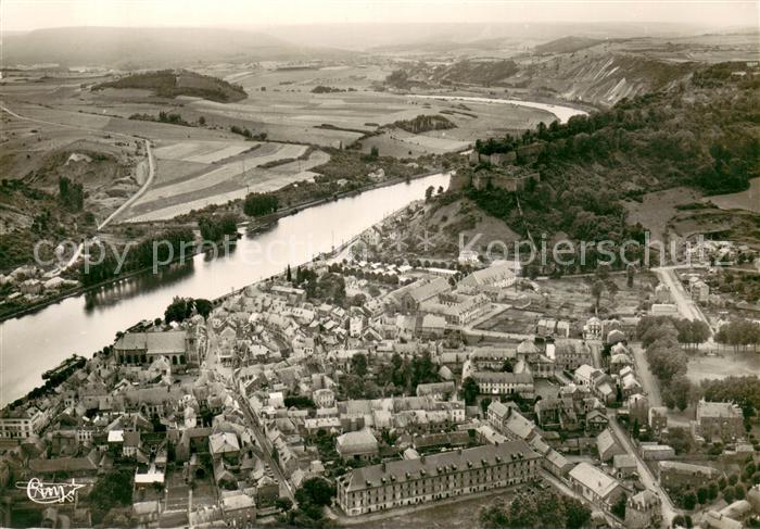 Givet Ardennes Vue aerienne La Vallee de la Meuse et le Fort de Charlemont