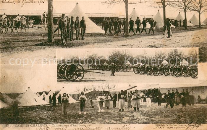 Camp de Chalons Campement d’Artillerie Vue partielle