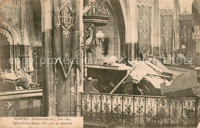 Mamers 72 Catastrophe du 7 Juin 1904 Eglise Notre