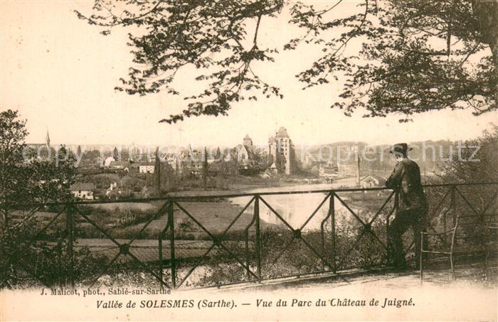 Solesmes Sarthe Vue du Parc du Chateau de Juigne