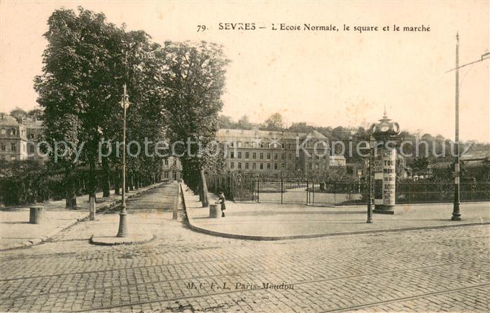Sevres Ecole Normale le square et le marche