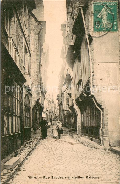 Vitre d Ille-et-Vilaine Rue Baudrairie vieilles Maisons