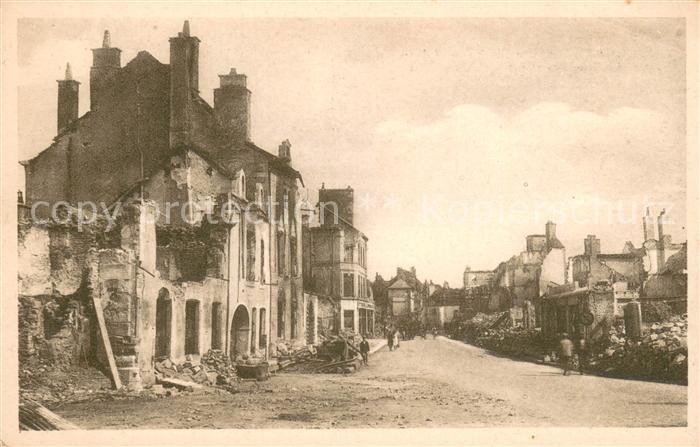 Chatillon-sur-Seine La Rue des Ponts Juin 1940