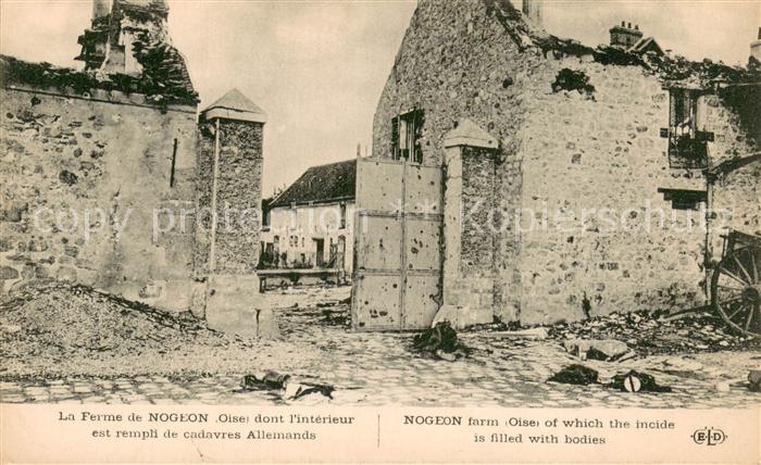 Reez-Fosse-Martin La Ferme de Nogeon Interieur es rempli de cadavres Allemands