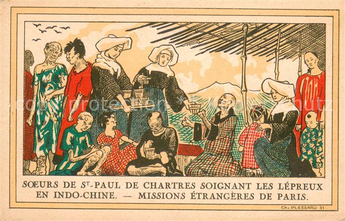 Chartres 28 Soeurs de St Paul de Chartres soignant les Lepreux en Indo-Chine