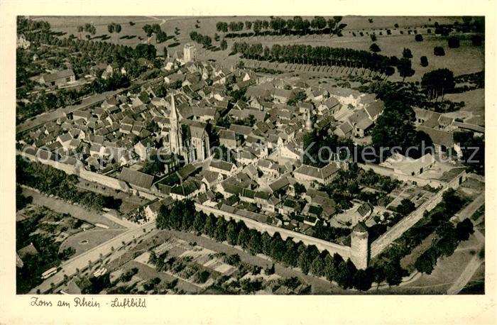 Zons Rhein Fliegeraufnahme