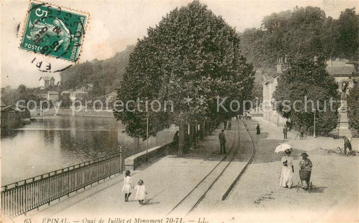 Epinal Vosges 88 Quai de Juillet et Monument 70-71