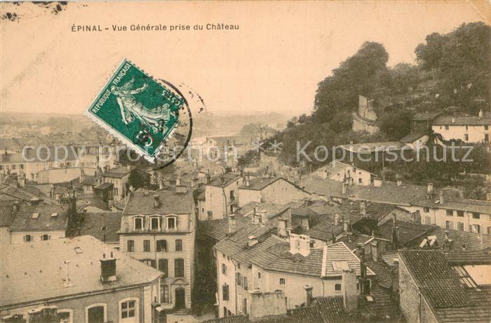 Epinal Vosges 88 Vue generale prise du Chateau