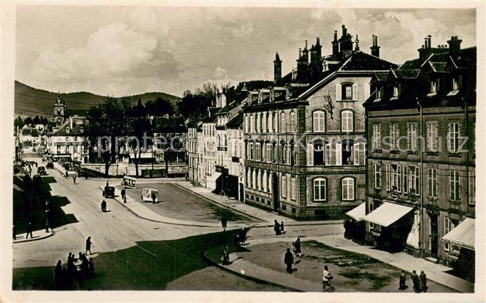 Saint-Die-des-Vosges Place Saint Martin Rue Thiers et la Cathedrale