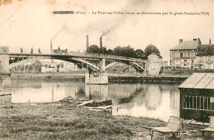 Verberie Le Pont sur l’Oise avant sa destruction par le genie francais