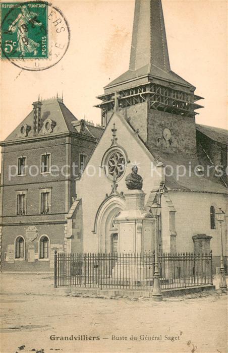 Grandvilliers Oise Buste du General Saget