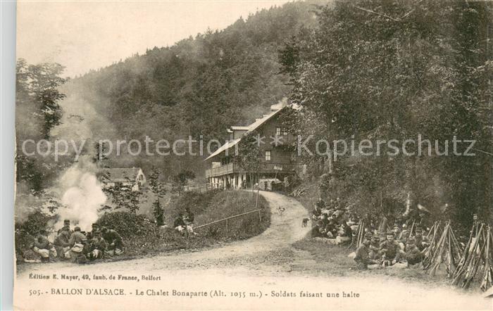 Ballon d Alsace Le Chalet Bonaparte Soldats faisant une