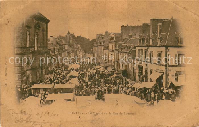 Pontivy Le marche de la Rue de Lourmel